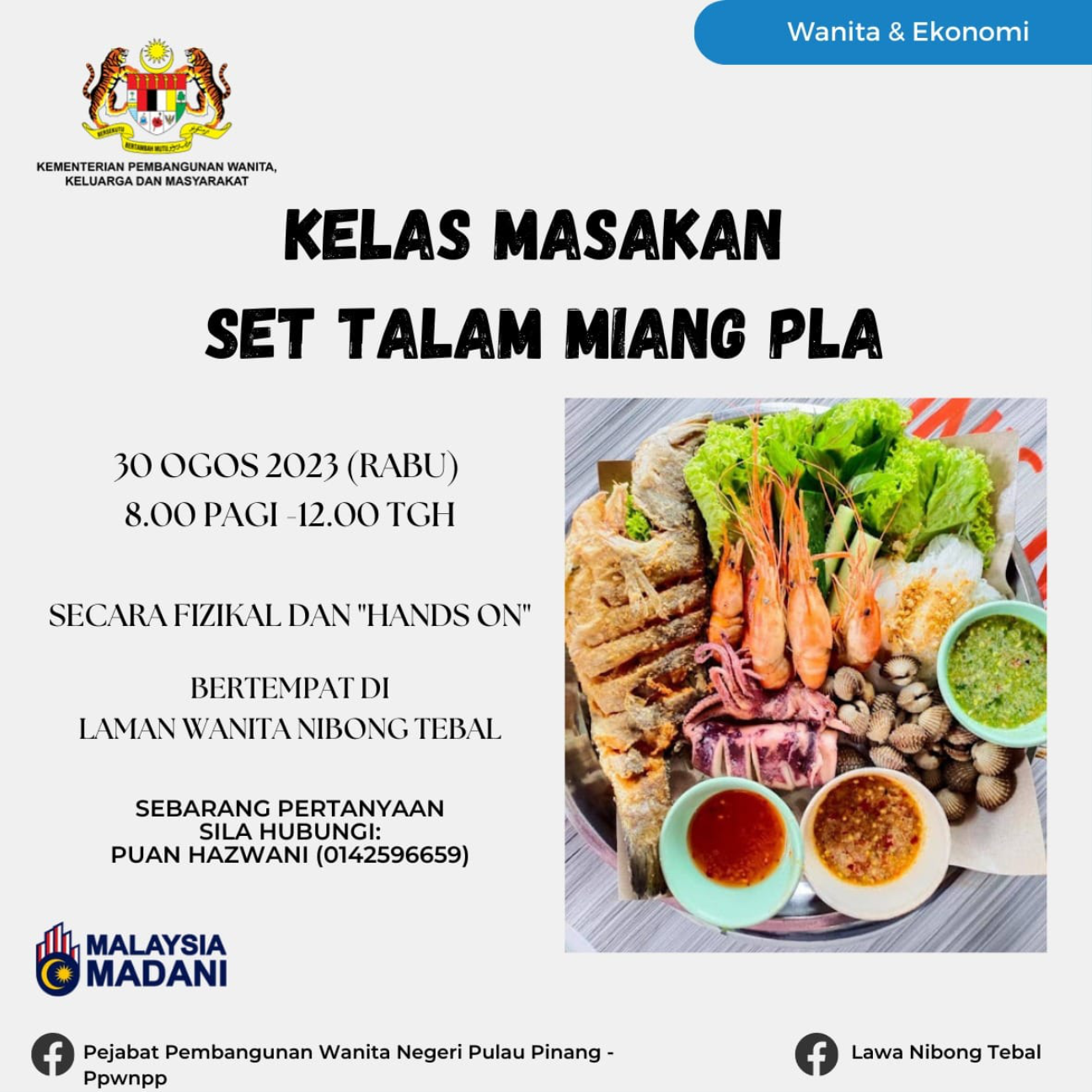Kelas Masakan : Set Talam Miang PLA